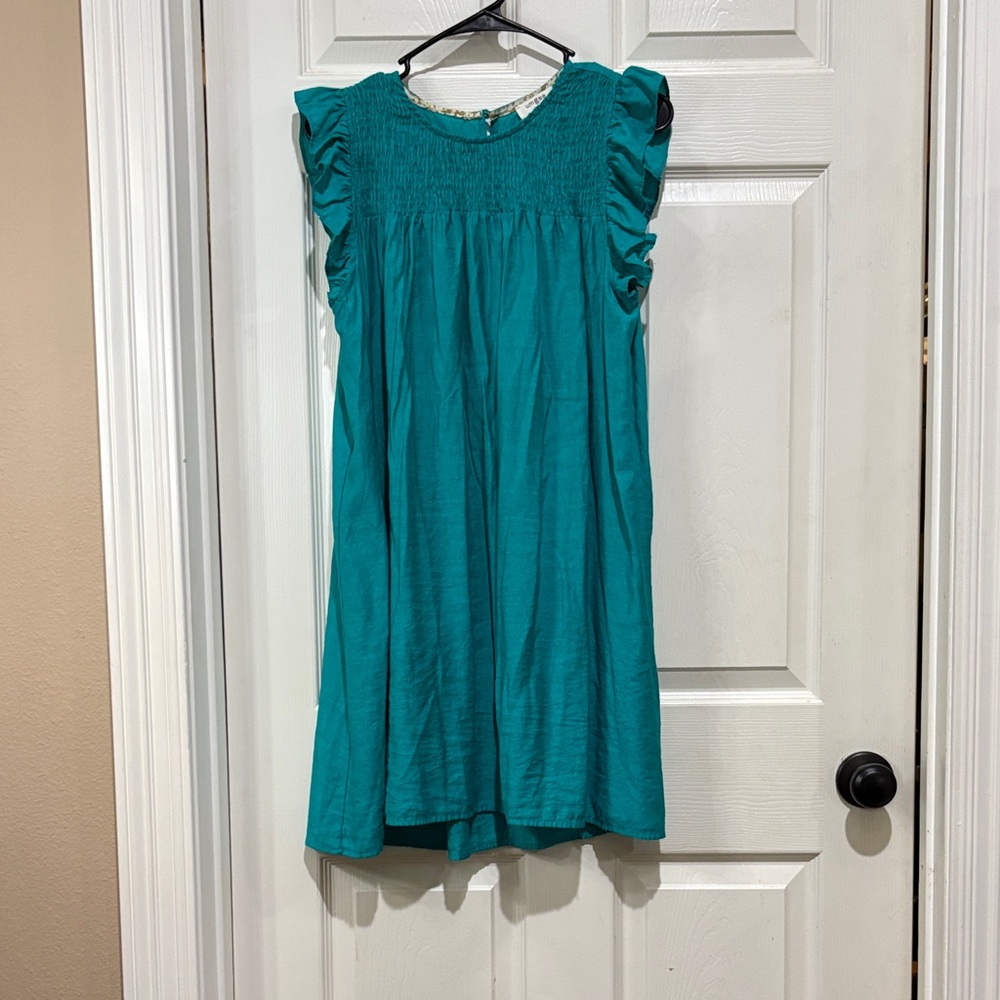 Umgee Teal Textured dress